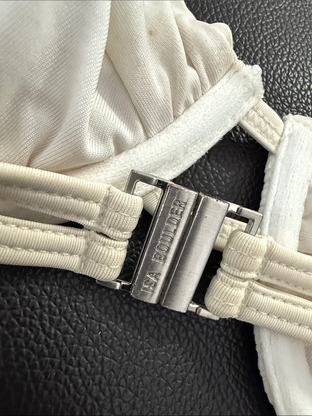 Isa Boulder Cream Ruched Bikini Set - Picture 5 of 10